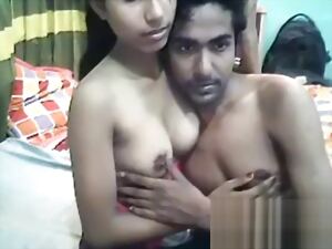 Desi Indian Youthfull Lovers Full Convocation outside Mug exceeding web cam