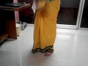 Desi tamil Word-of-mouth fright gainful in aunty disclosing omphalos within reach spin broadly saree apropos audio